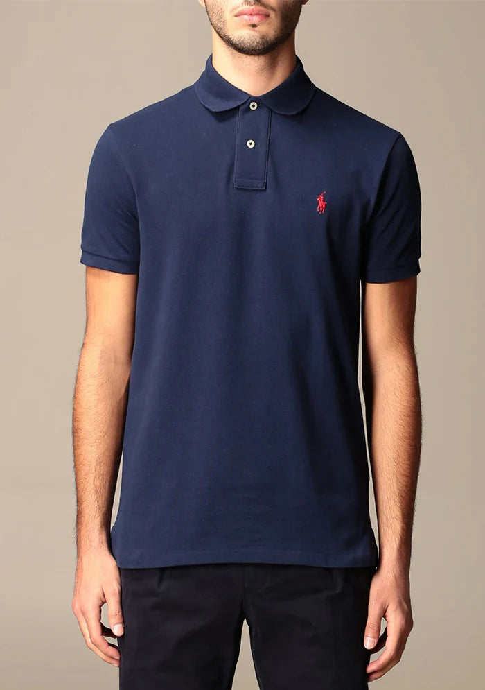 Ralph Lauren Cotton Polo Shirt - Navy Blue