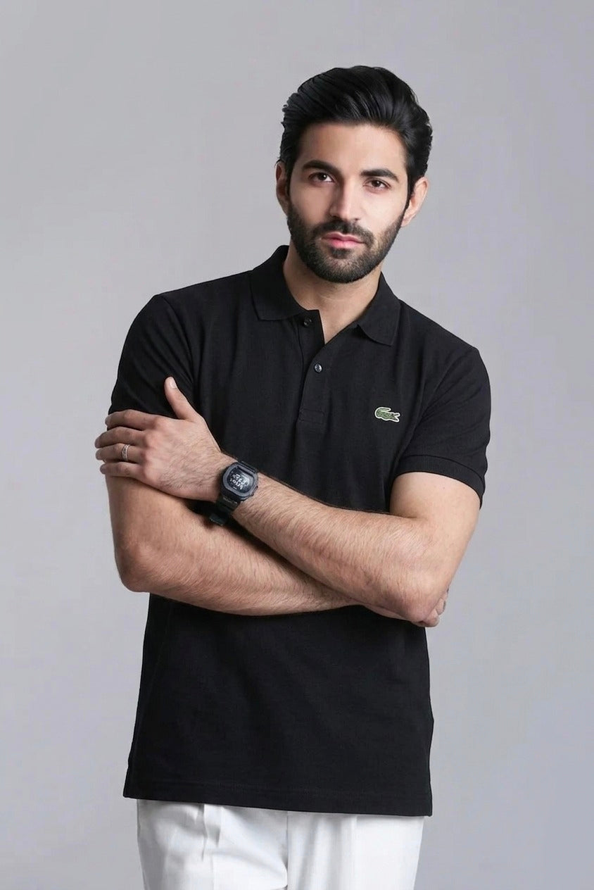 Swift Gear Cotton Polo Shirt - Black